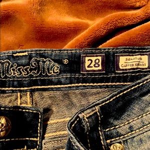 Miss me jeans roll up with flag print